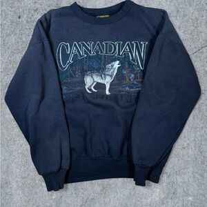 Vintage 1990’s Canadian black washed  Sweater
